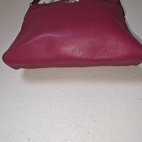 Coach Fuchsia Pink Pebbled Leather Crossbody Bag – Gold Hardware - Picture 9 of 16